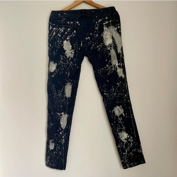 Tripp nyc sister brand royal bones super punked out radass bleach splatter jeans - Picture 4 of 8